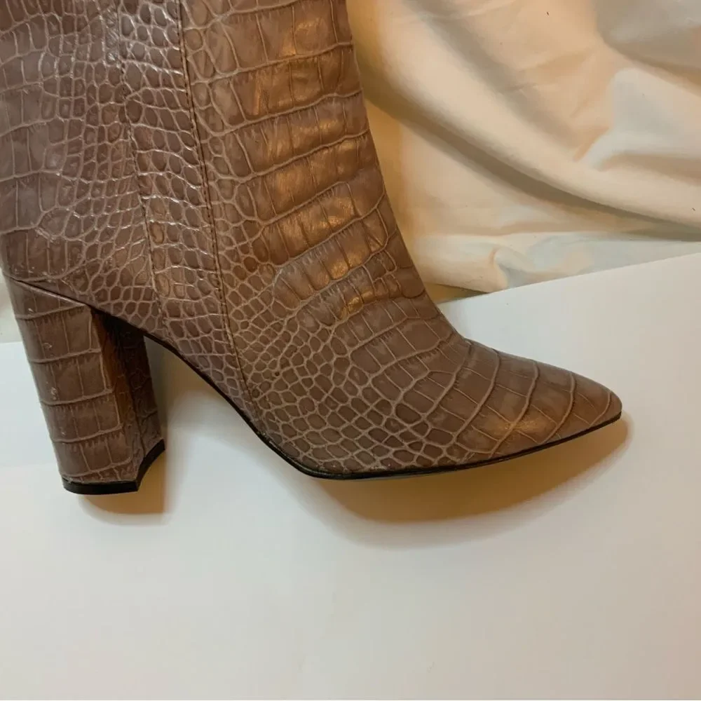 Bruno Premi snake embossed leather upper Women's Shoes Ankle Boots Size 38 / 8